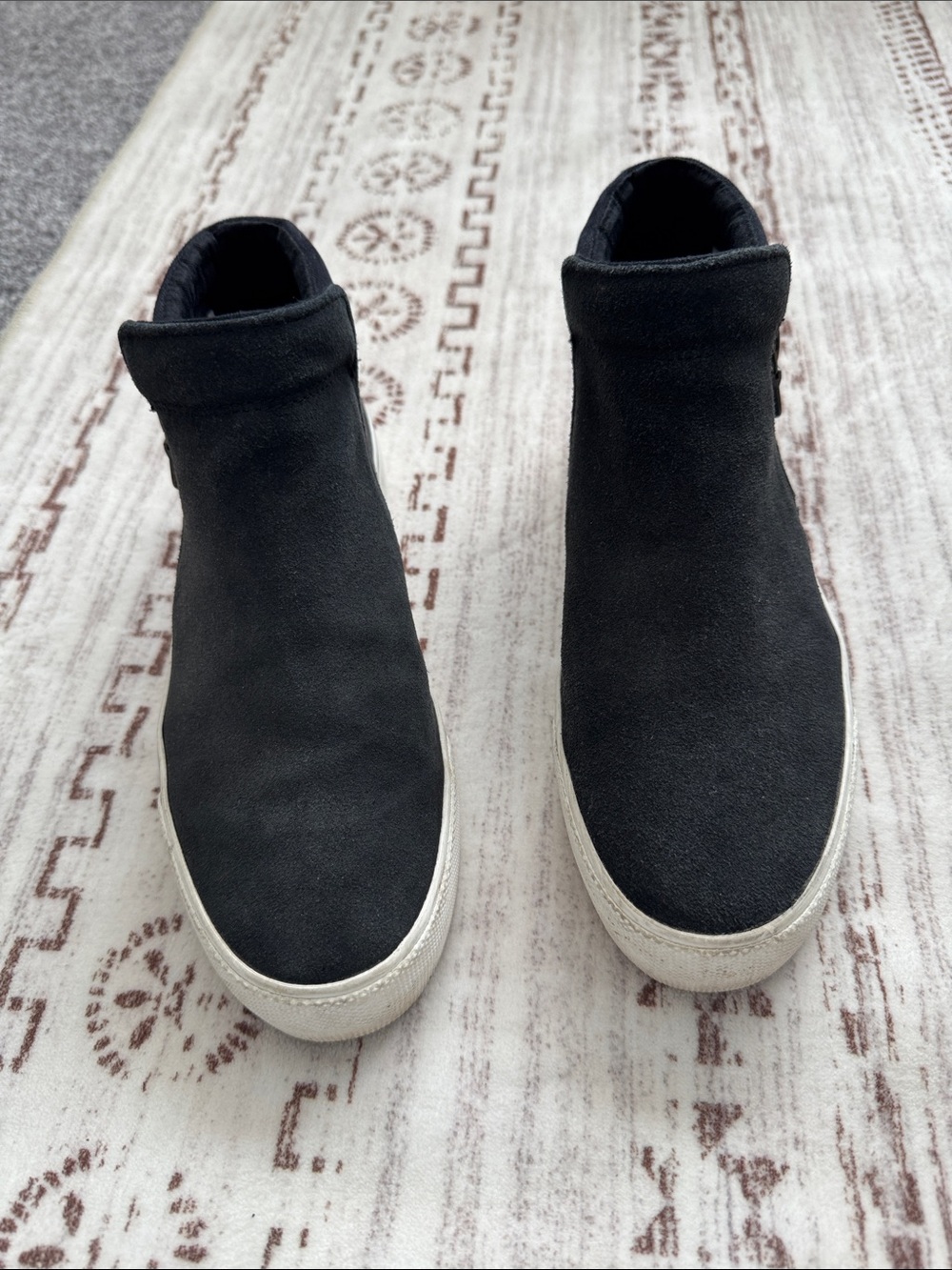 Keds Black High-Top Suede Platform Sneakers - Picture 4 of 8